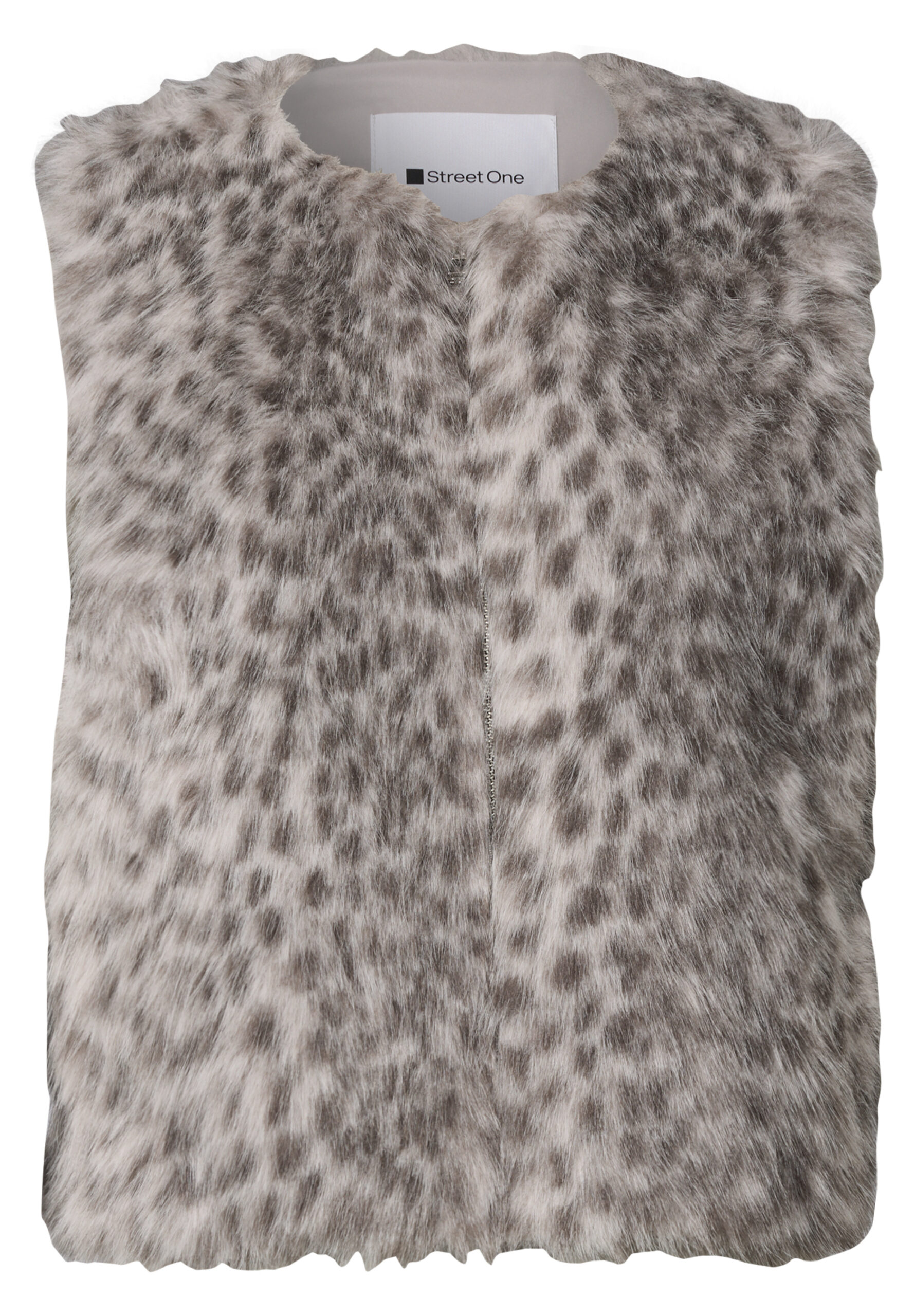 Fake-Fur Weste mit Zipper und Taschen von Street One