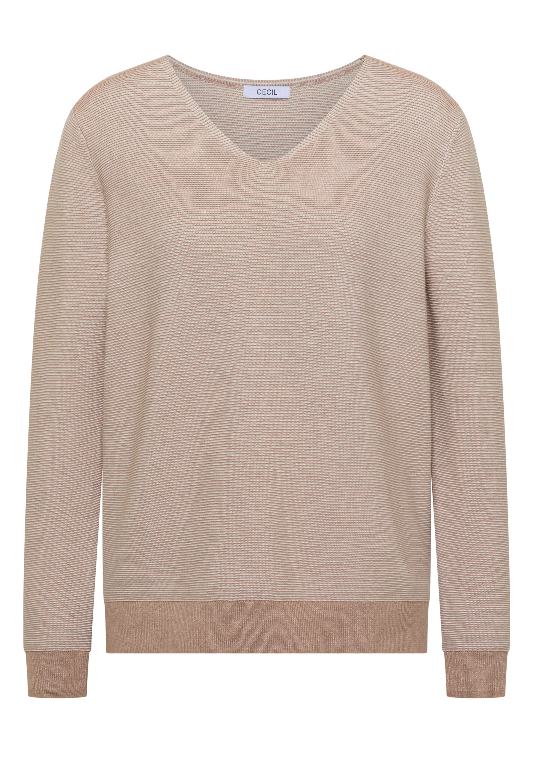 Pullover im Two-Tone-Look mit V-Neck