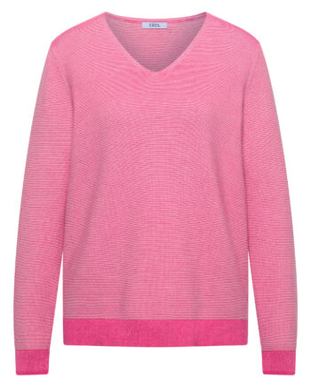 Pullover im Two-Tone-Look mit V-Neck