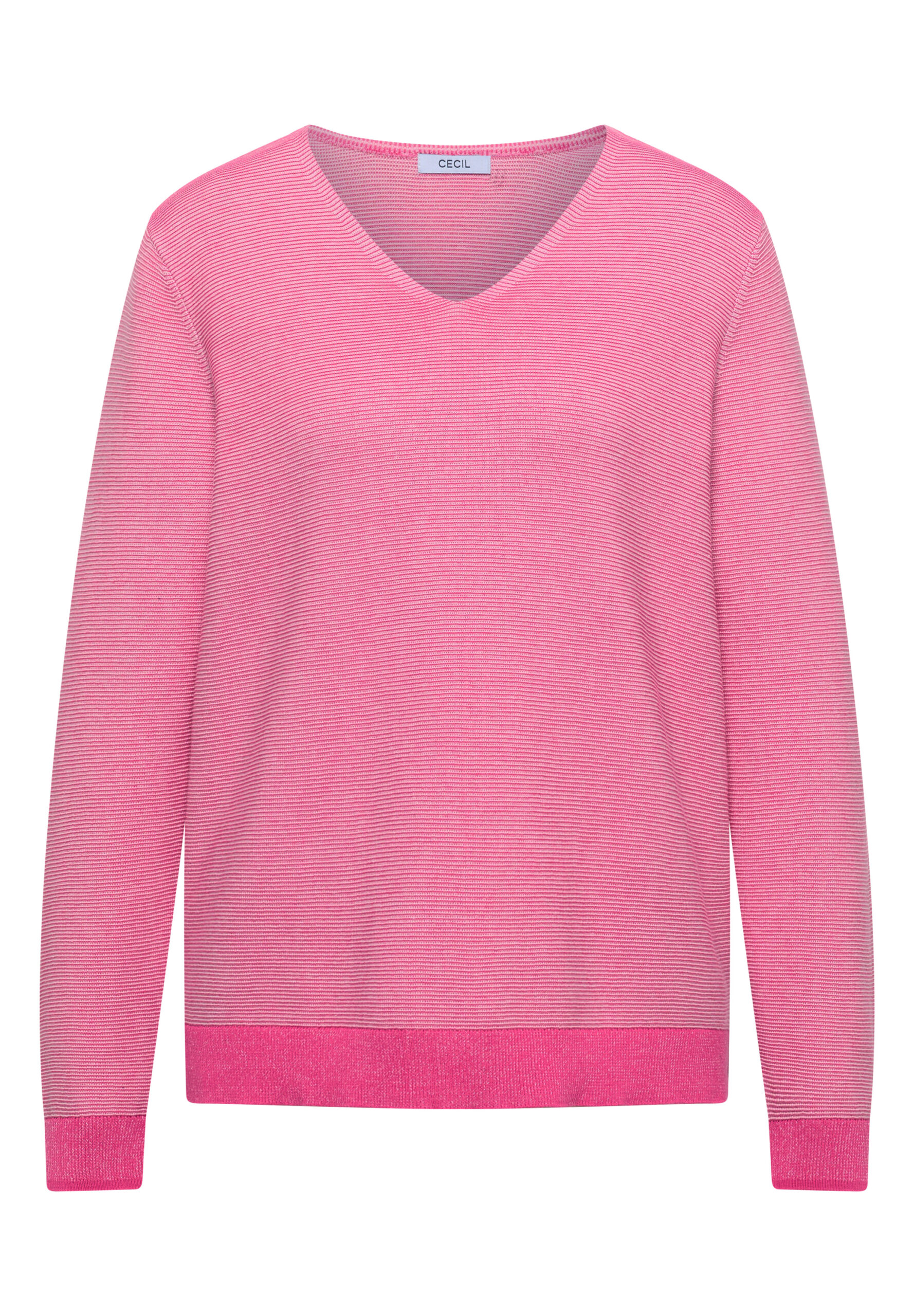 Pullover im Two-Tone-Look mit V-Neck