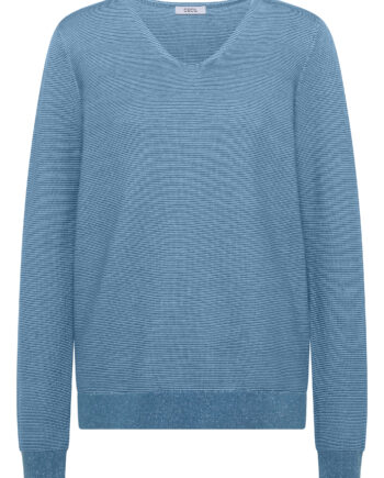 Pullover im Two-Tone-Look mit V-Neck