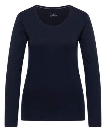 Langarm Shirt mit Rundhals von Cecil