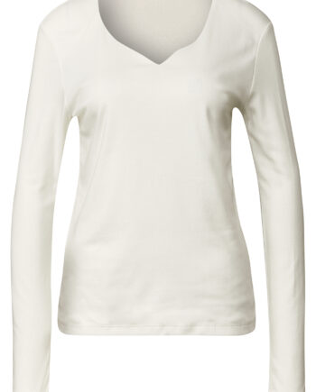 Langarm Shirt mit Herzausschnitt von Street one