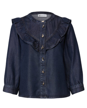 Denim Bluse mit Rüschen von Street one