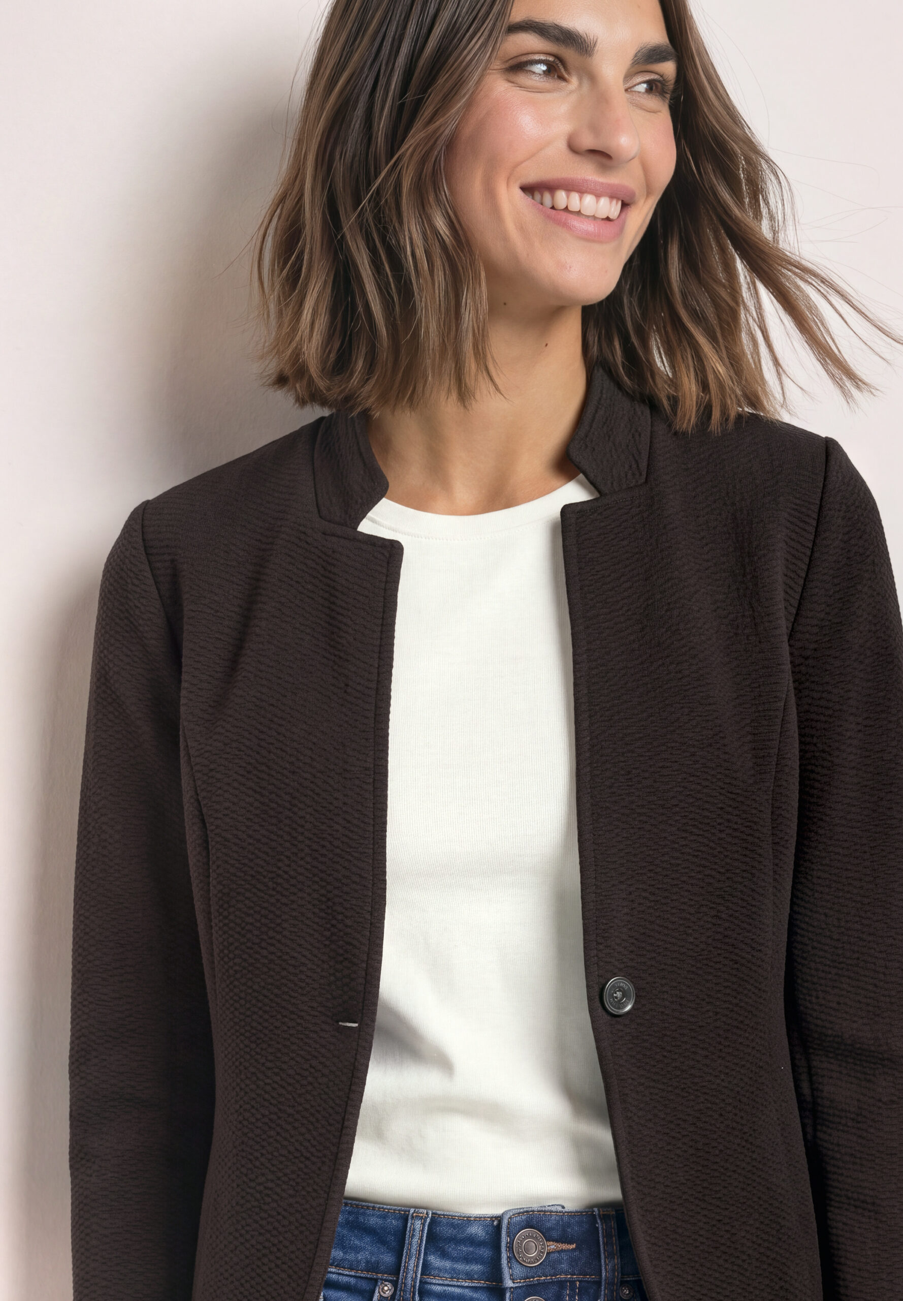 Blazer aus Jersey mit Struktur von Street one