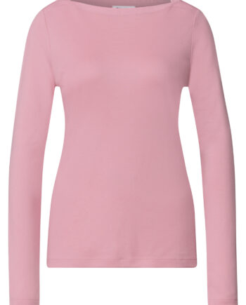 Basic Shirt mit U-Boot-Ausschnitt von Street one