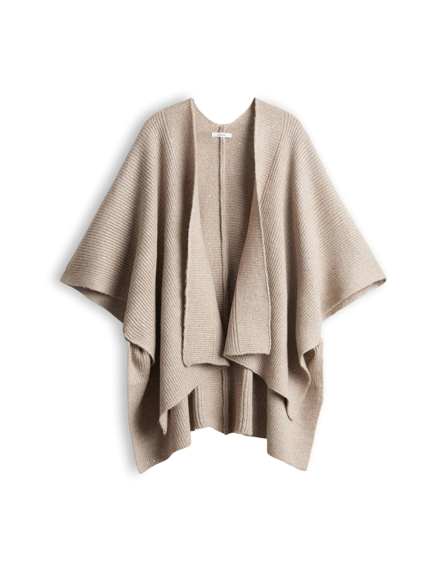 Rippstrickcape mit dezentem Glanz von Opus