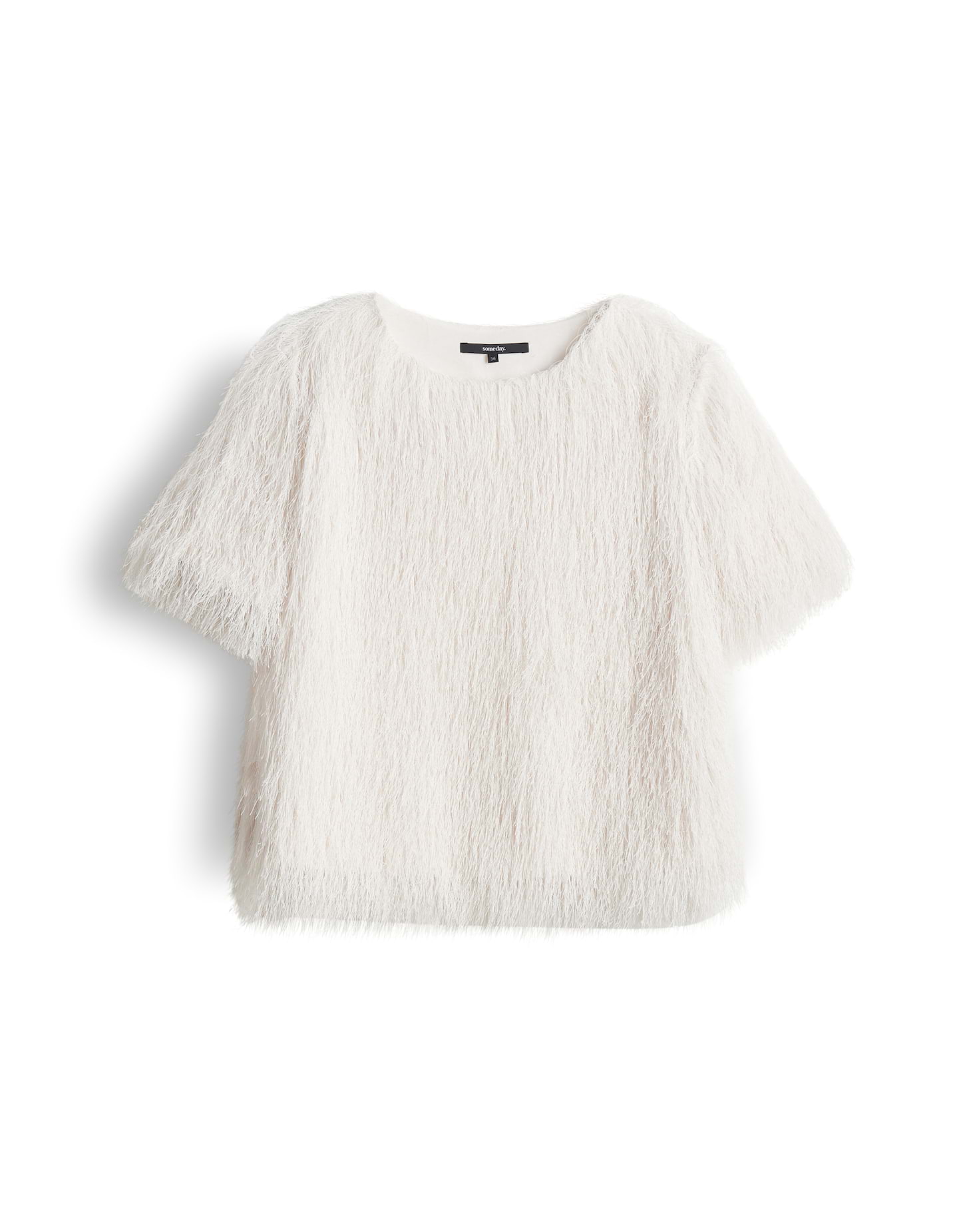 Boxy Sweatshirt in feiner Fransen Optik von Someday