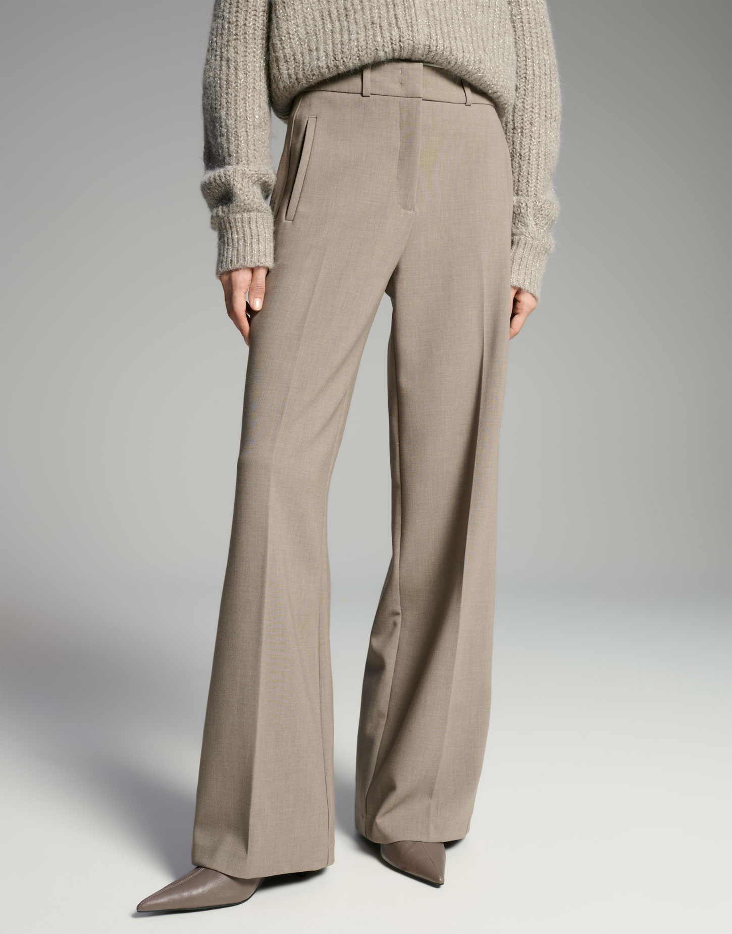 Wide Leg Pants aus fließender Piqué Ware von Someday
