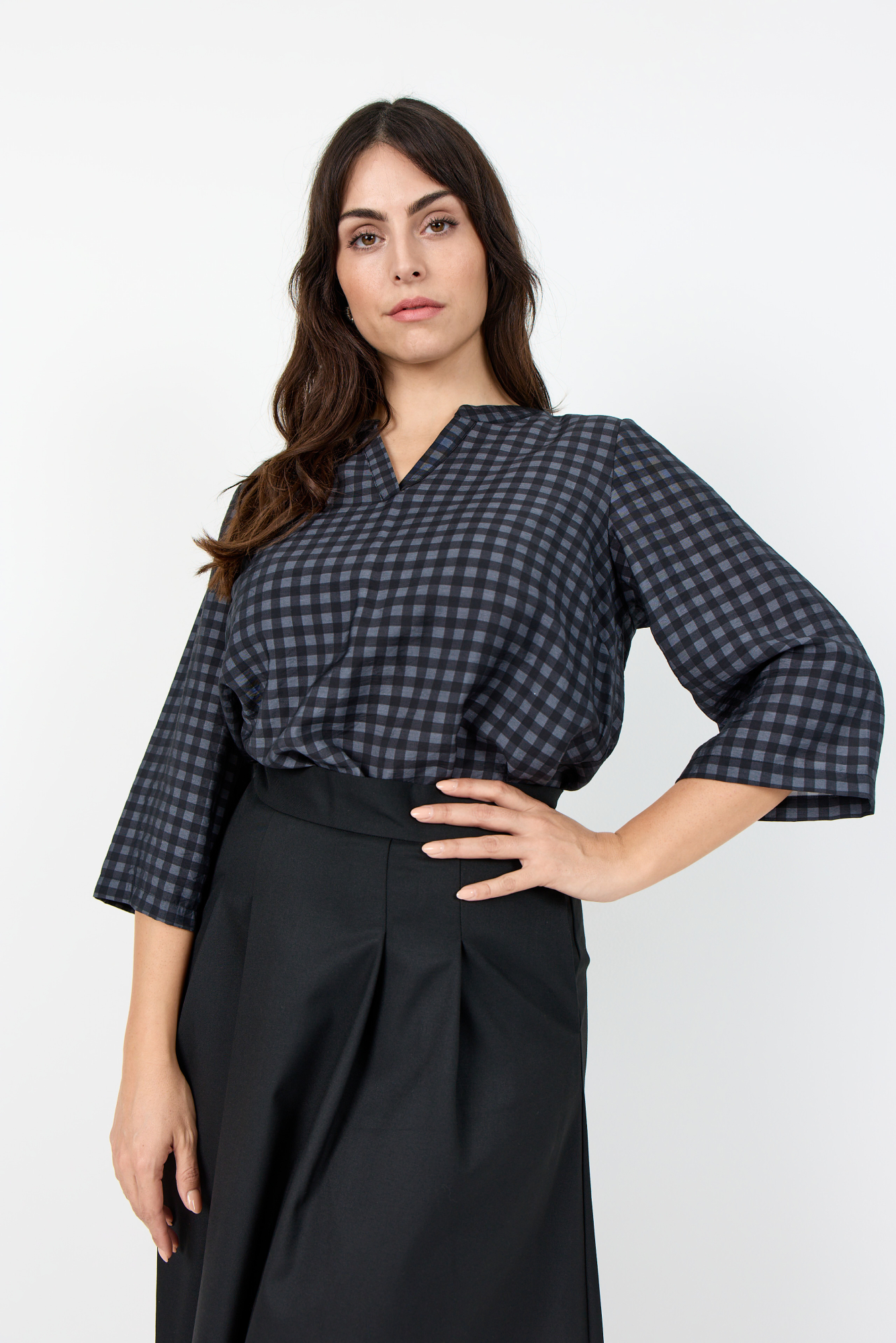 Bluse mit Karomuster von Wasabiconcept