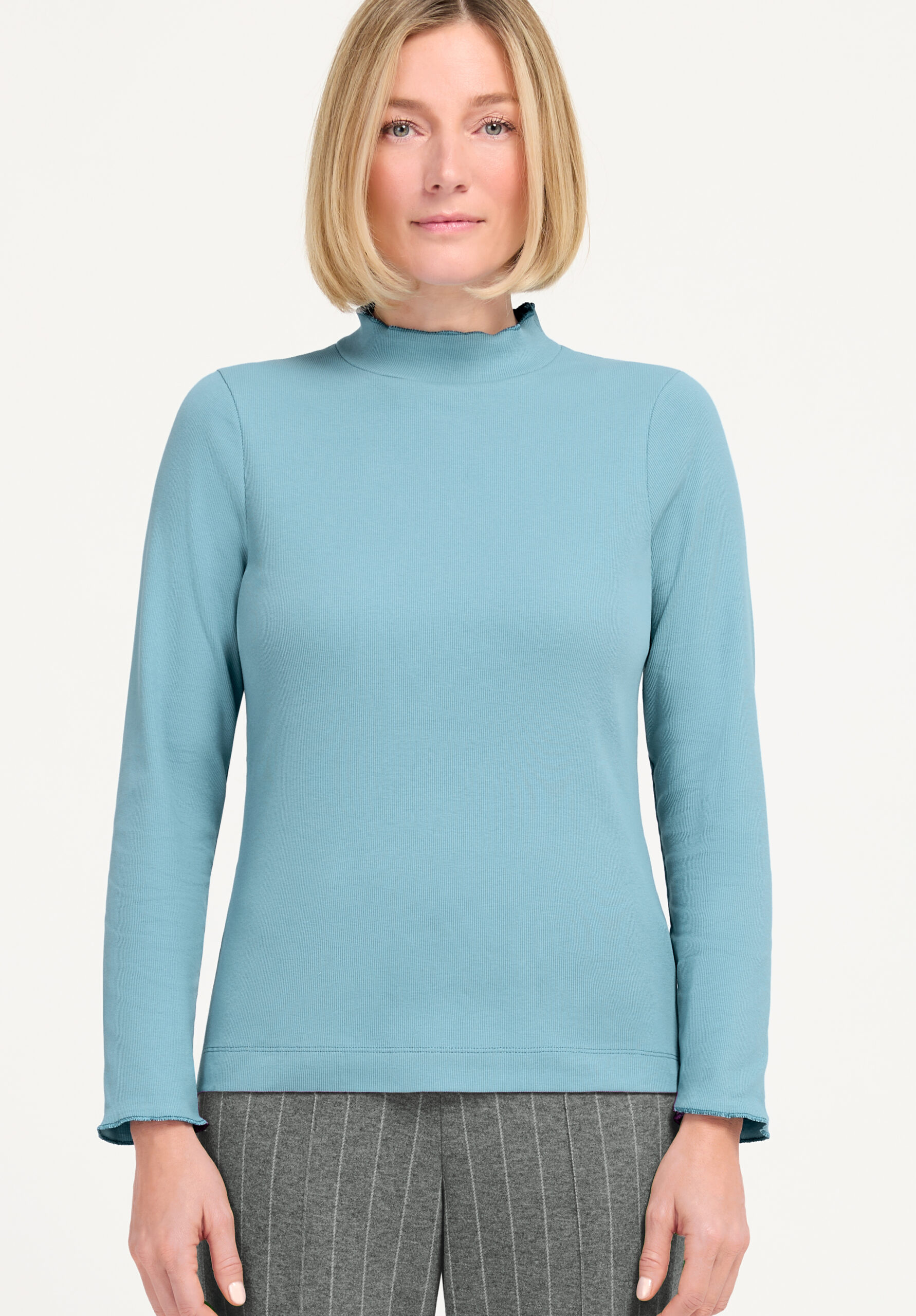 Langarmshirt mit Stehkragen von Bianca