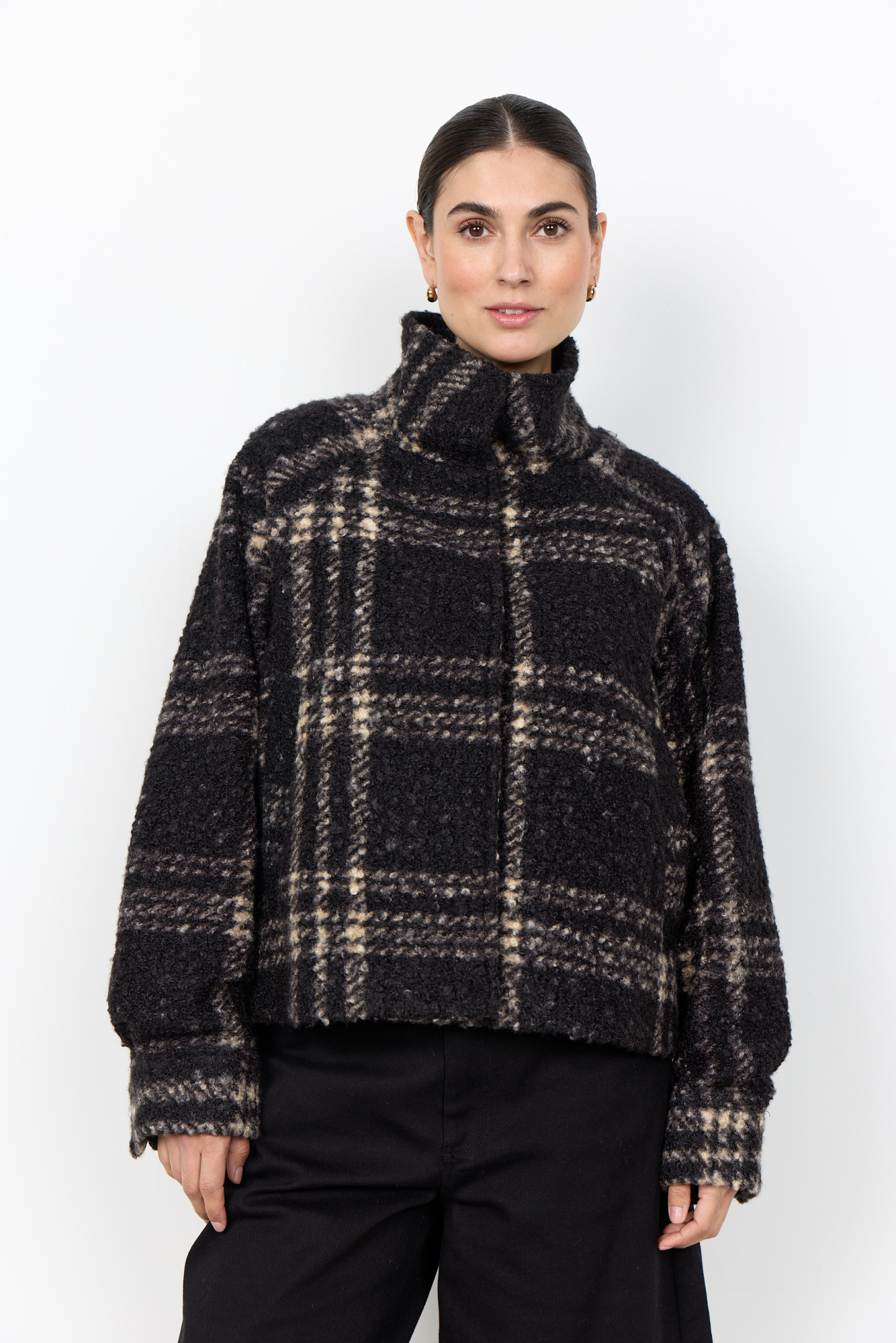 Jacke mit Karodruck von Soyaconcept