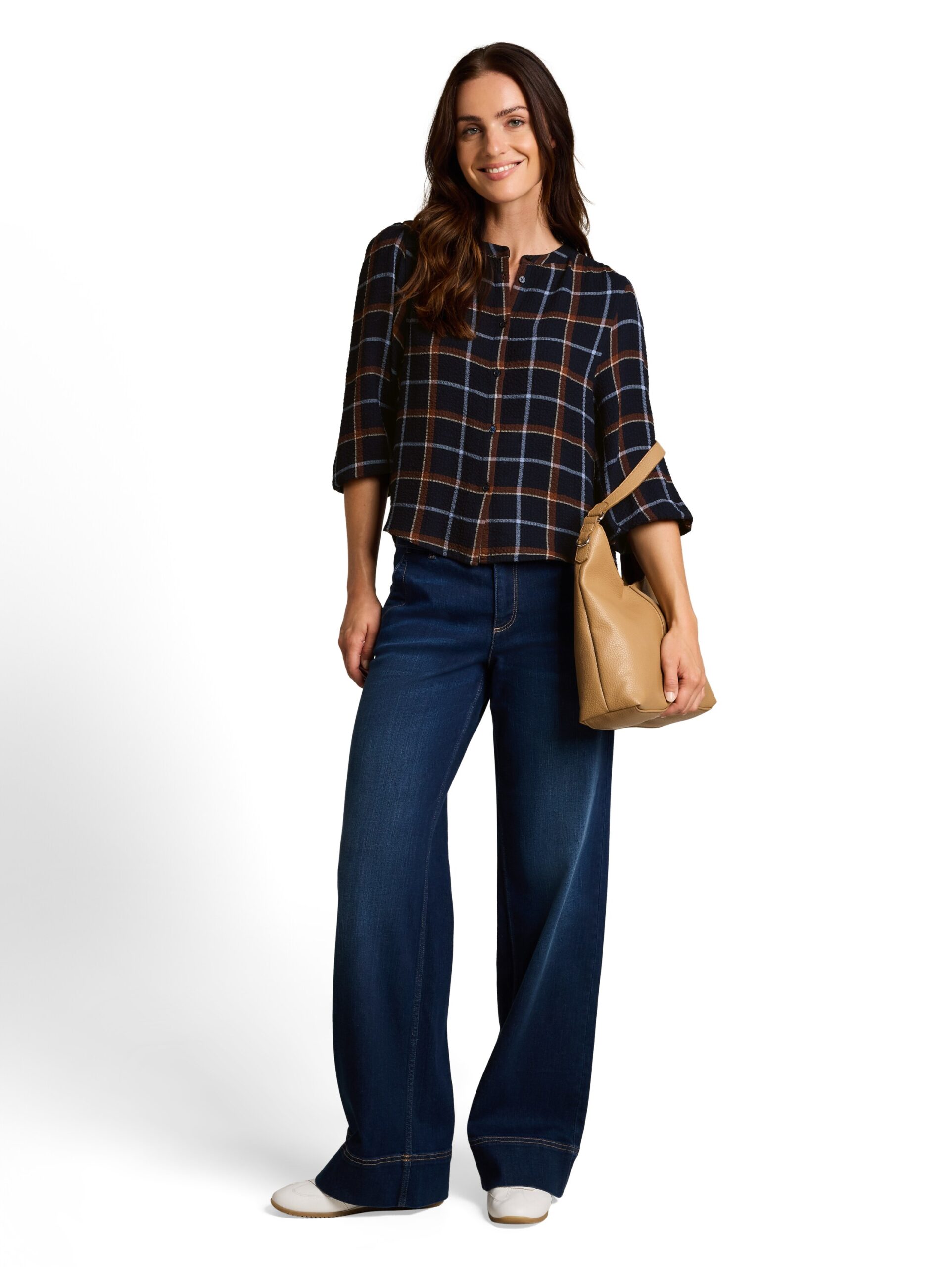 Seersucker Bluse mit Karomuster von Tom Tailor