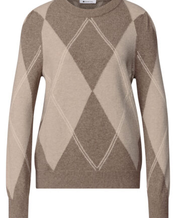 Langarm Pullover mit Argyle-Muster von Street one