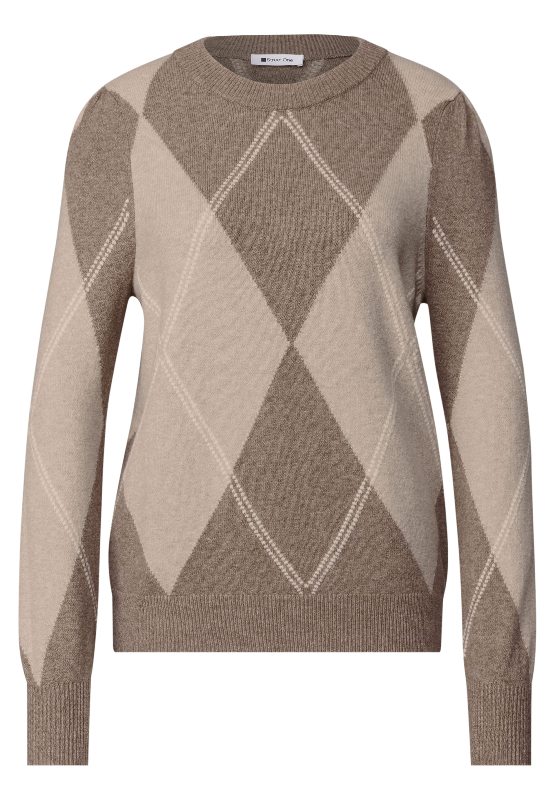 Langarm Pullover mit Argyle-Muster von Street one