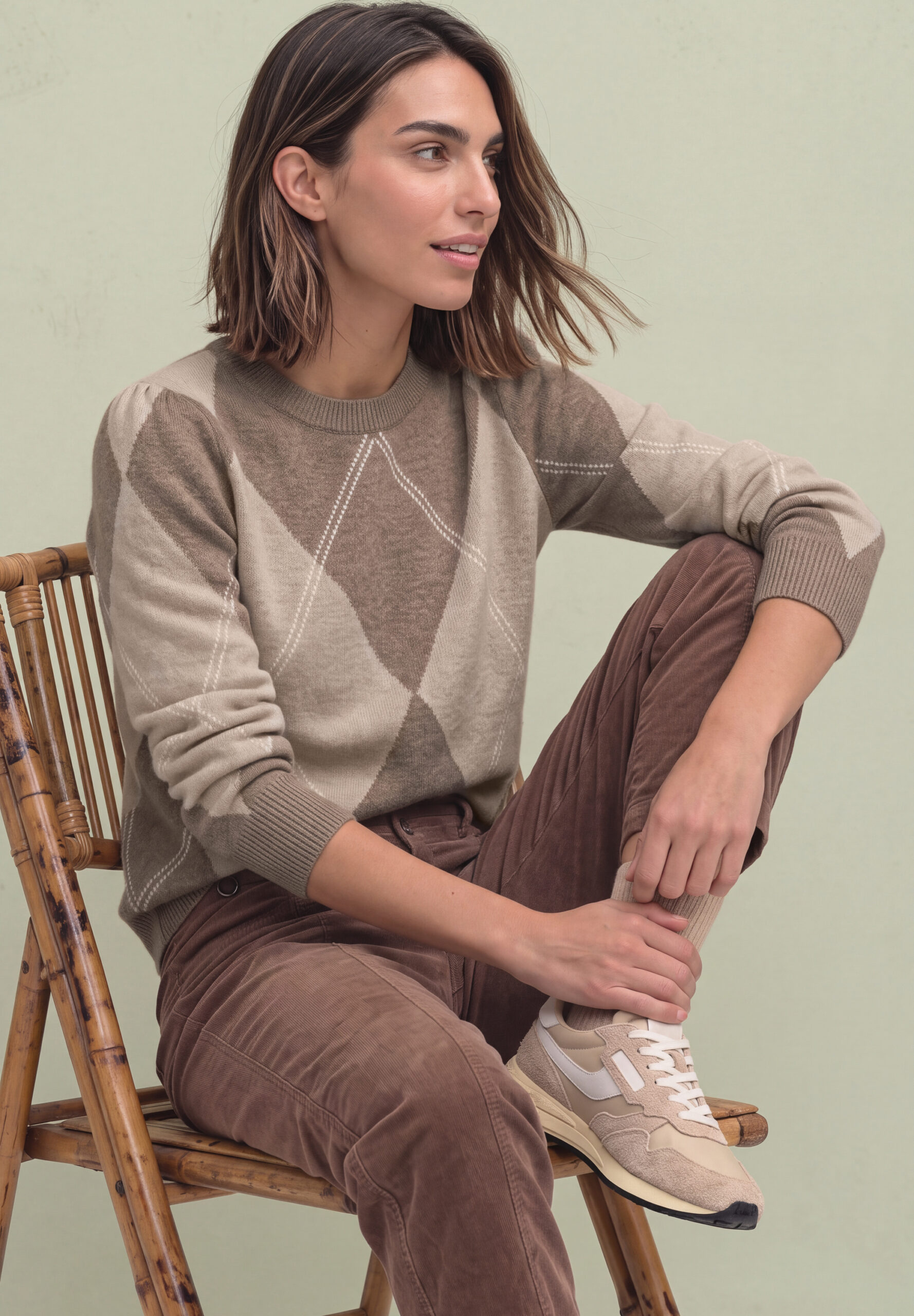 Langarm Pullover mit Argyle-Muster von Street one