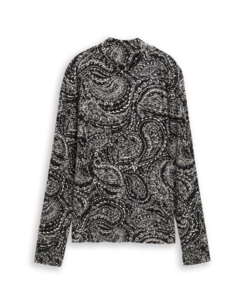 Slim Fit Langarmshirt mit Stehkragen von Tom Tailor