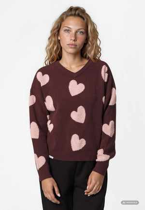 Pullover mit Herz-Details von Kleinigkeit