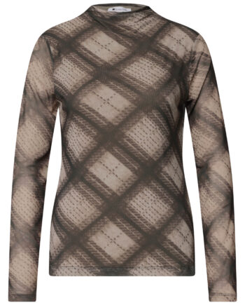 Shirt aus Mesh mit gerafftem Turtle Neck von Street one