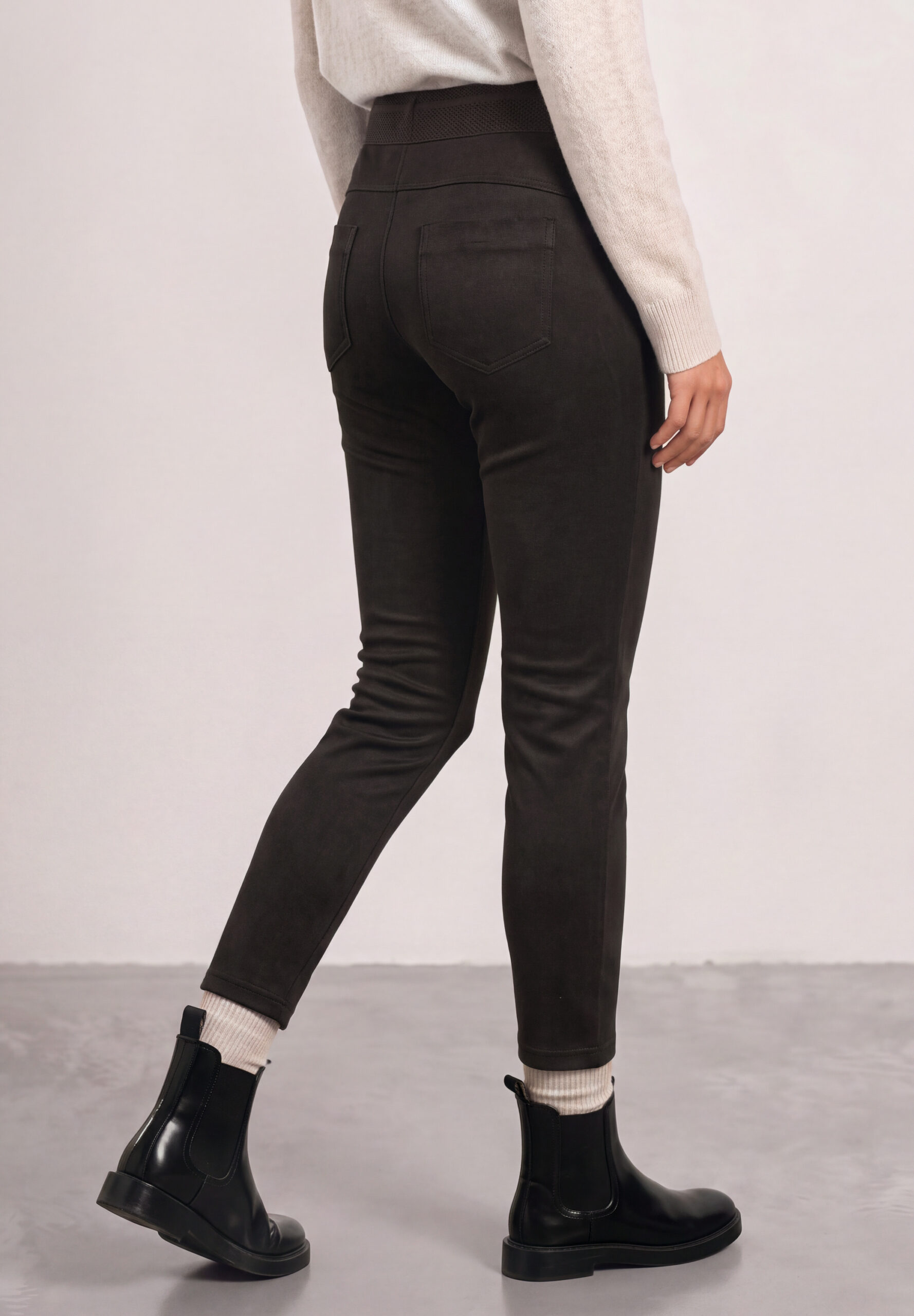 Skinny Fit Hose aus Velours von Street one