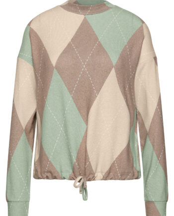 Langarm Shirt mit Turtle Neck und Muster von Street one