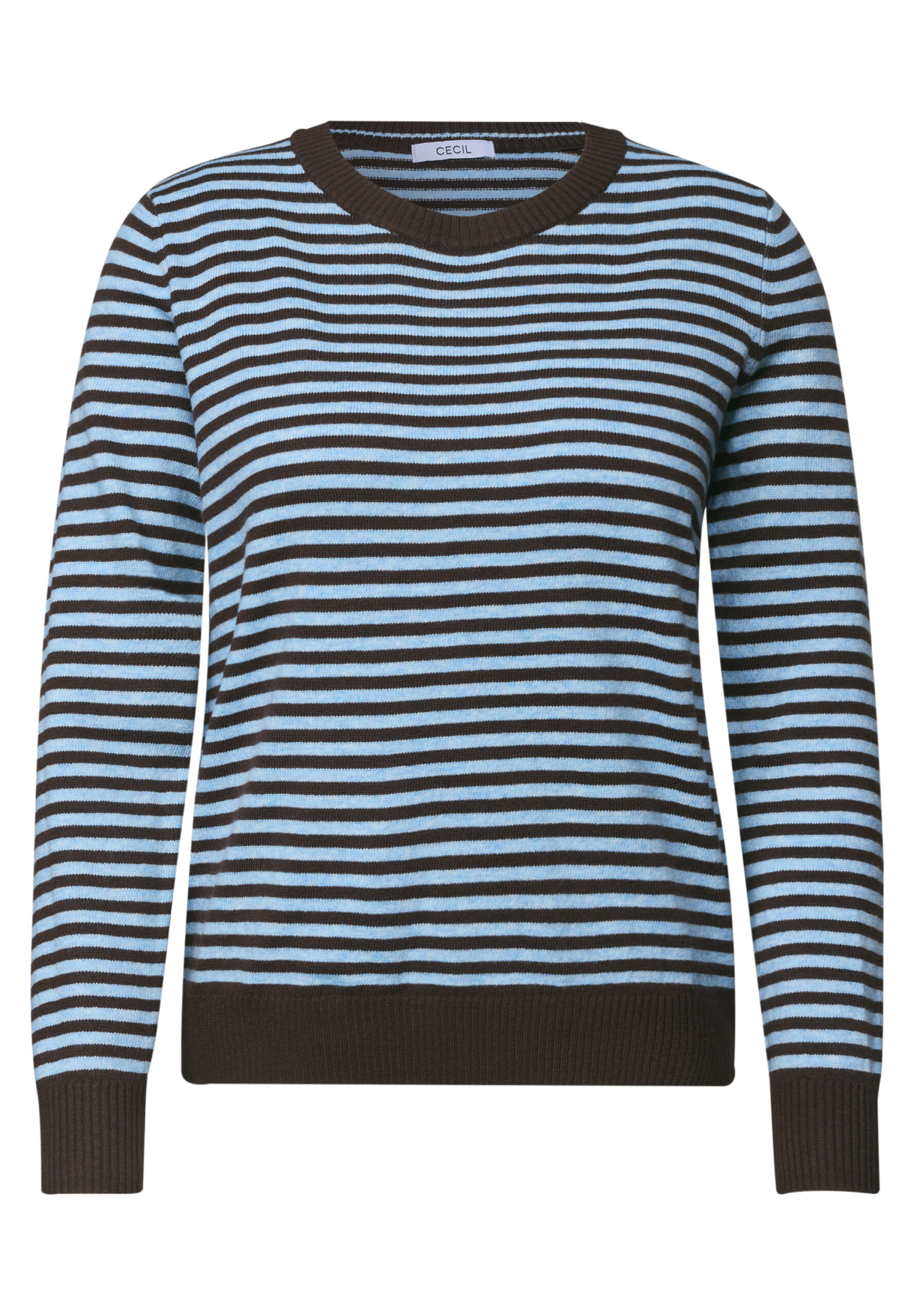 Pullover mit Rundhals und Streifen von Cecil