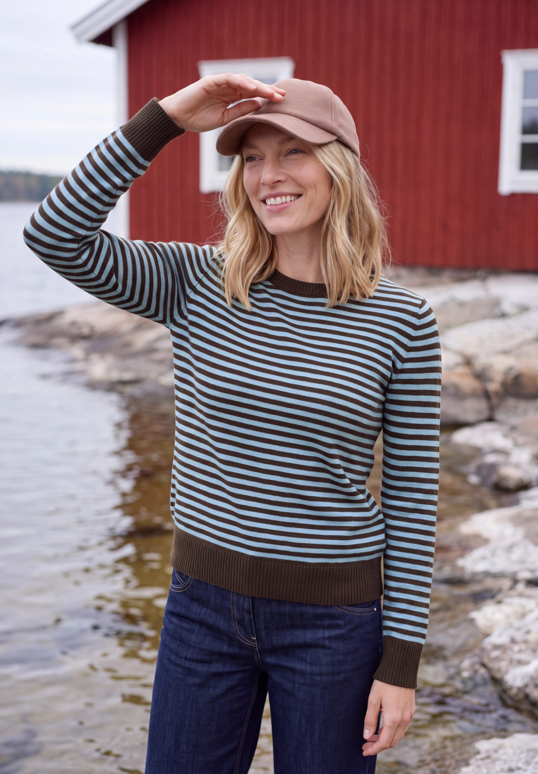 Pullover mit Rundhals und Streifen von Cecil