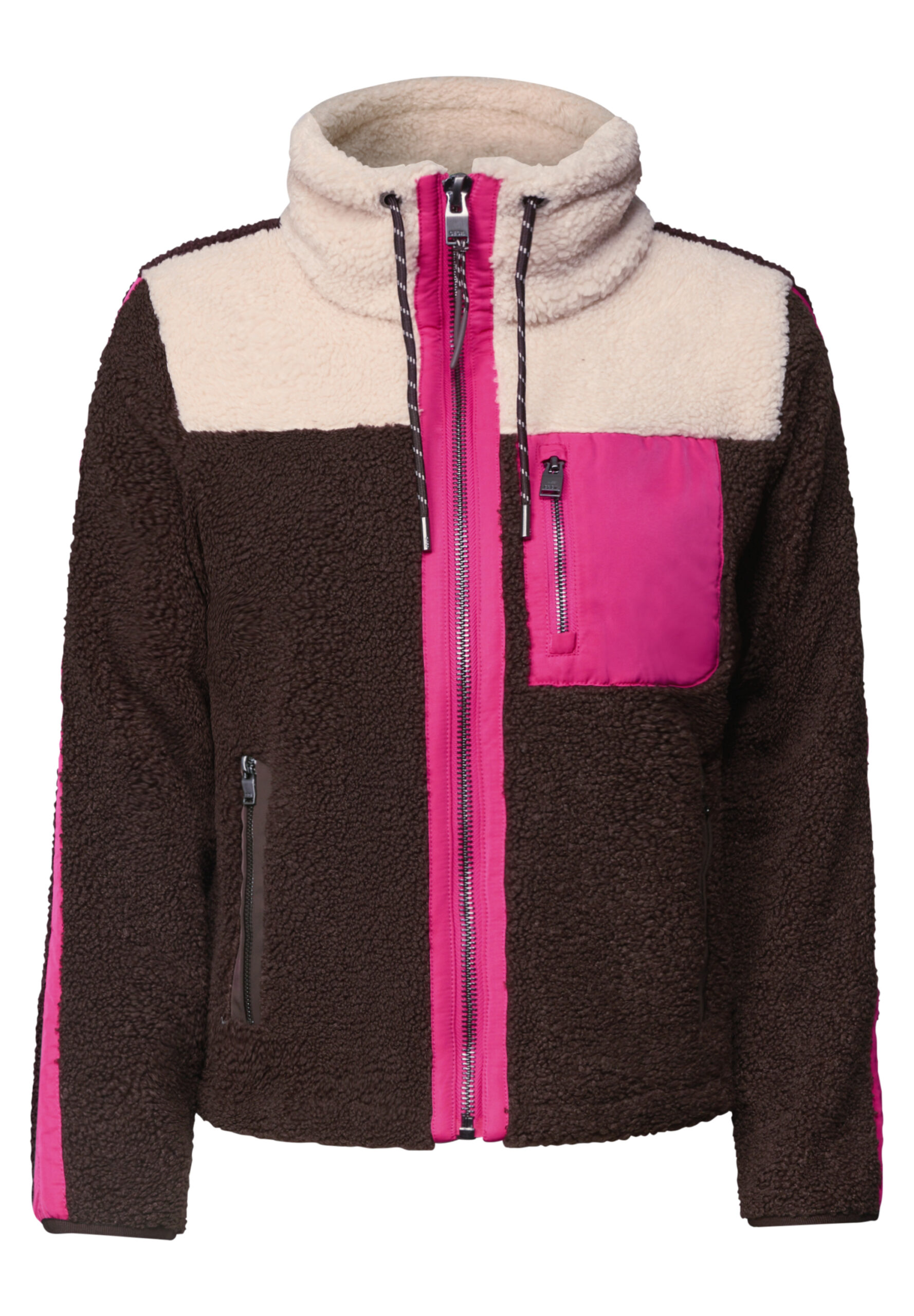 Teddy-Jacke mit Softshelldetails von Cecil