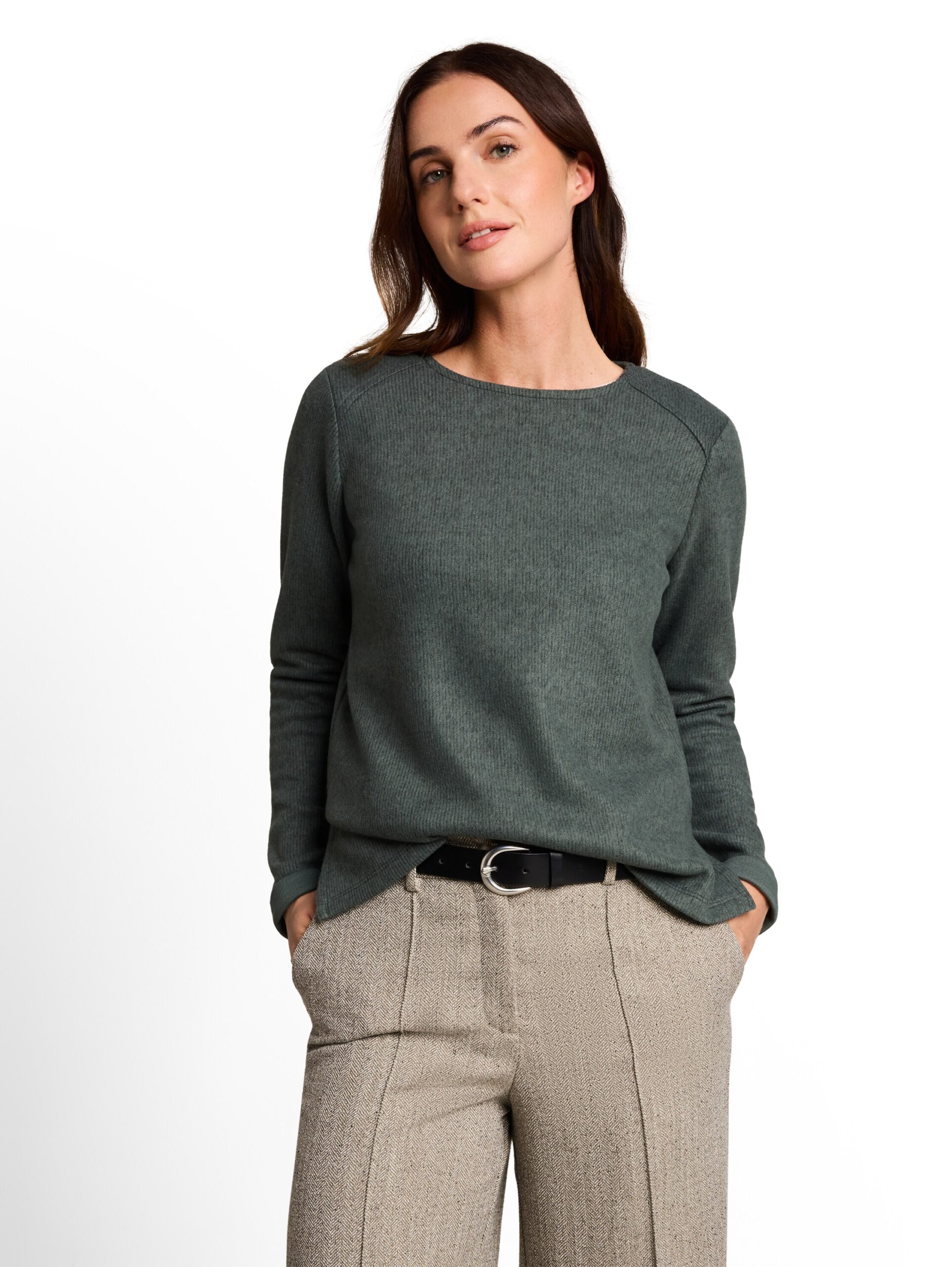Cosy Sweatshirt mit Melange-Optik von Tom Tailor