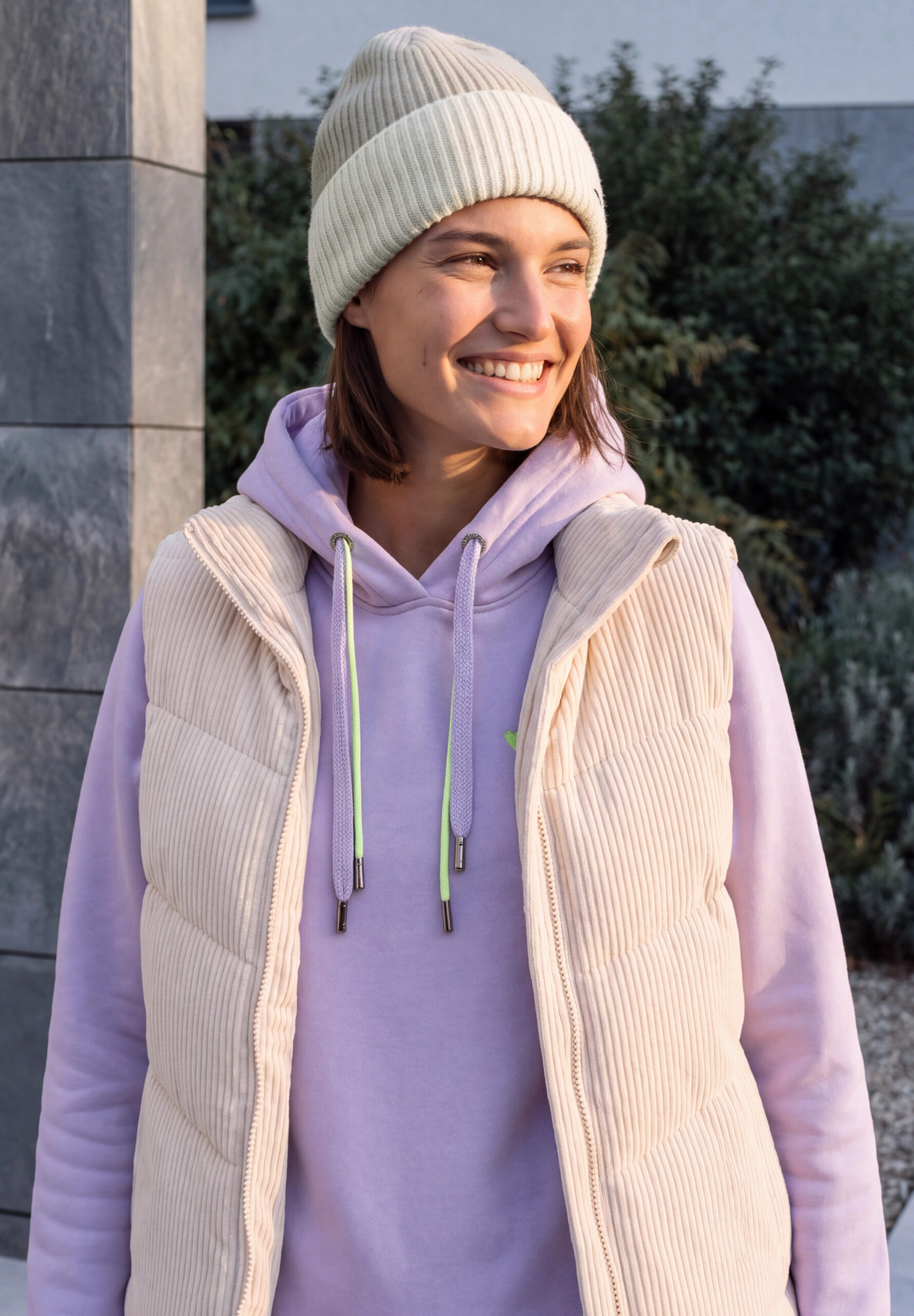 Rippstrick Beanie im Two-Tone-Look von Cecil