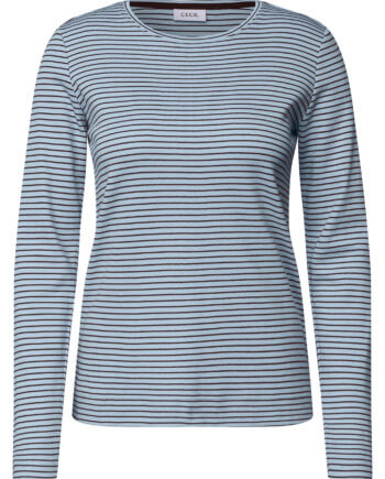 Langarm Shirt mit Rundhals und Streifen von Cecil
