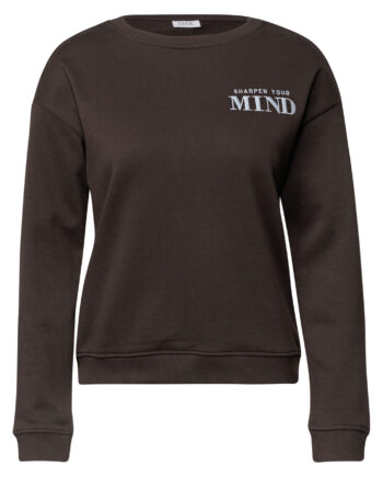 Sweatshirt mit Rundhals und Backprint von Cecil