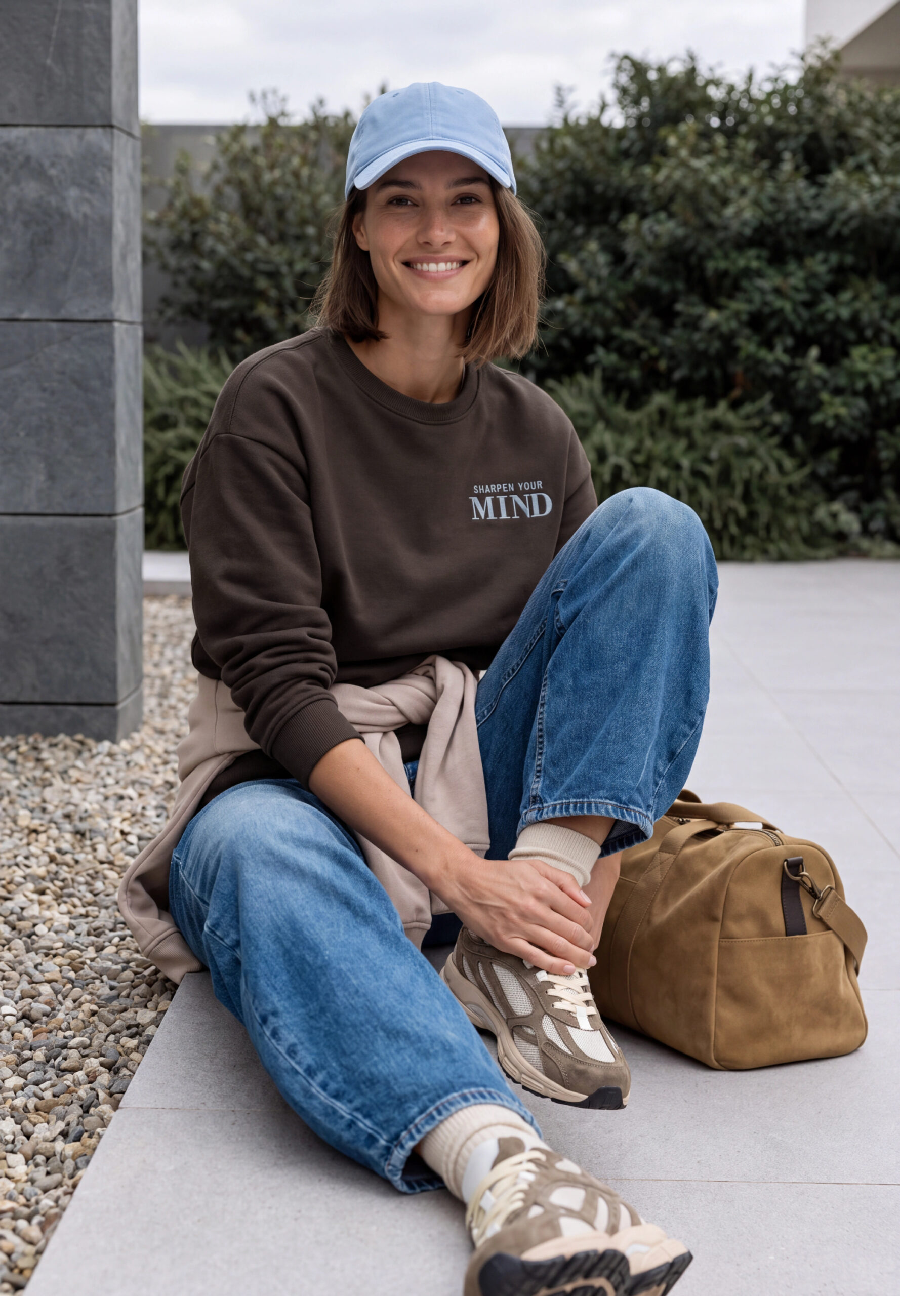 Sweatshirt mit Rundhals und Backprint von Cecil