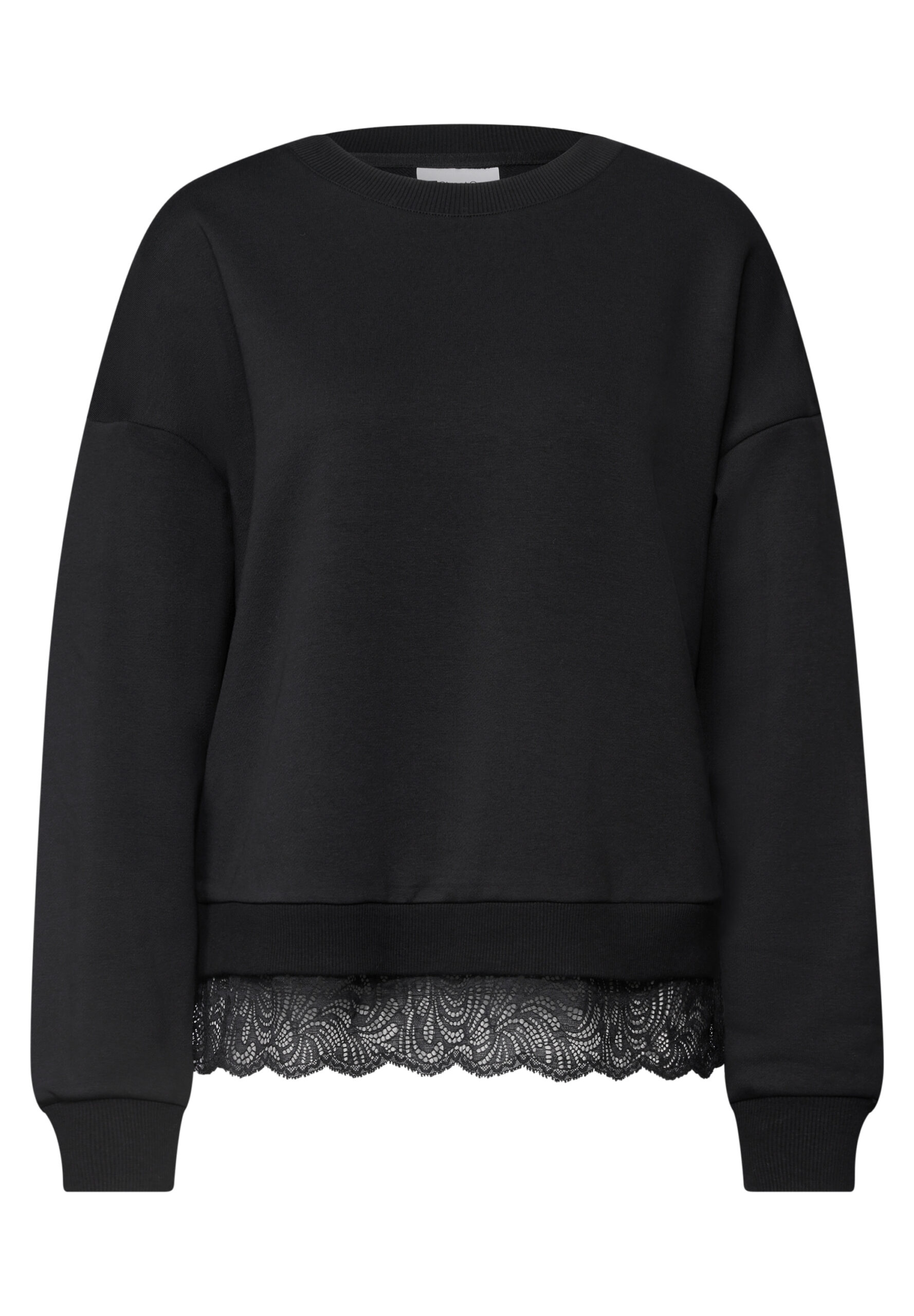 Sweatshirt mit Spitzenkante von Street one