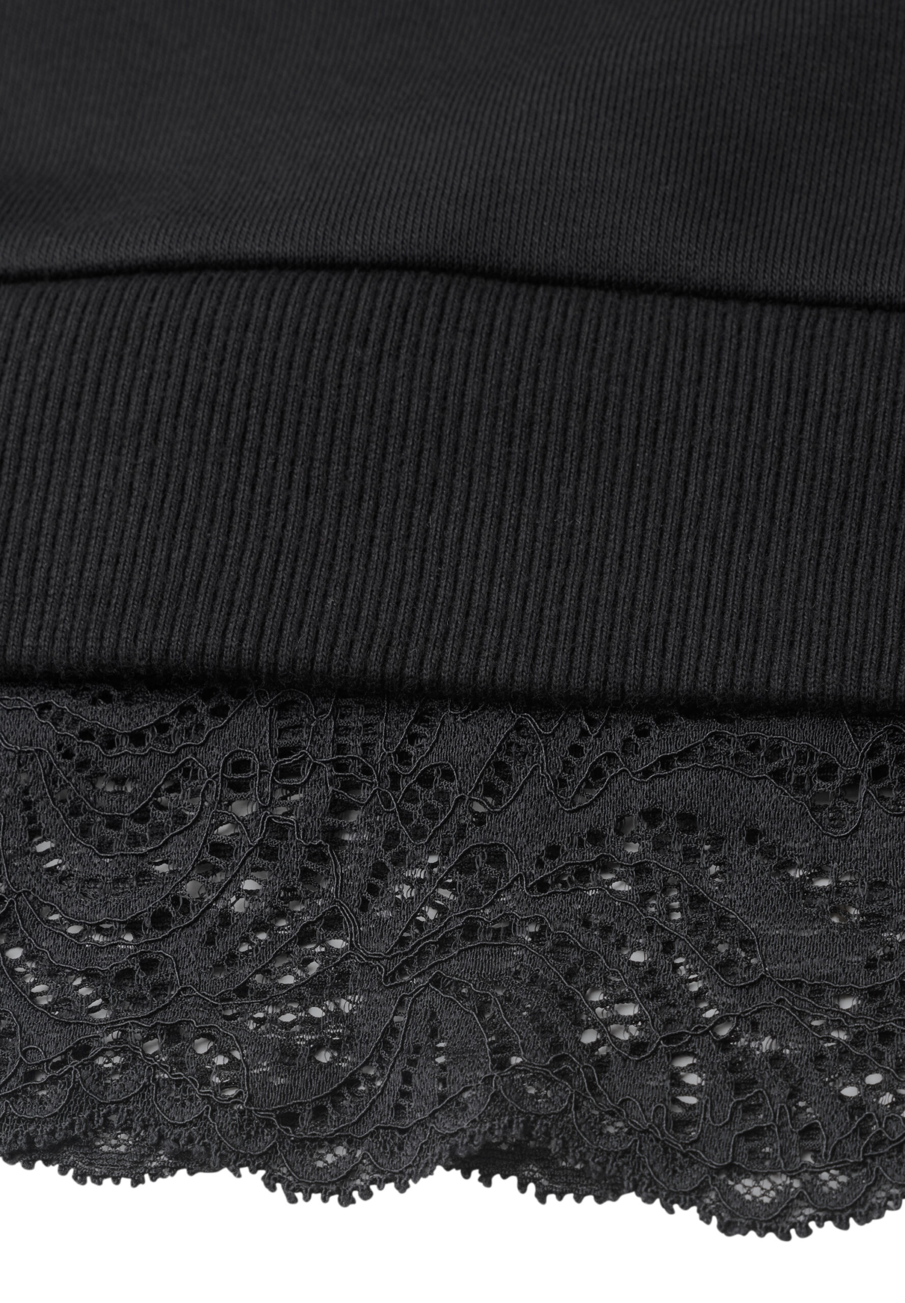 Sweatshirt mit Spitzenkante von Street one